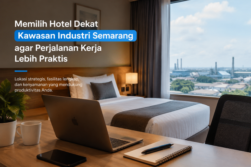 Hotel dekat kawasan industri Semarang dengan kamar modern dan meja kerja untuk perjalanan bisnis