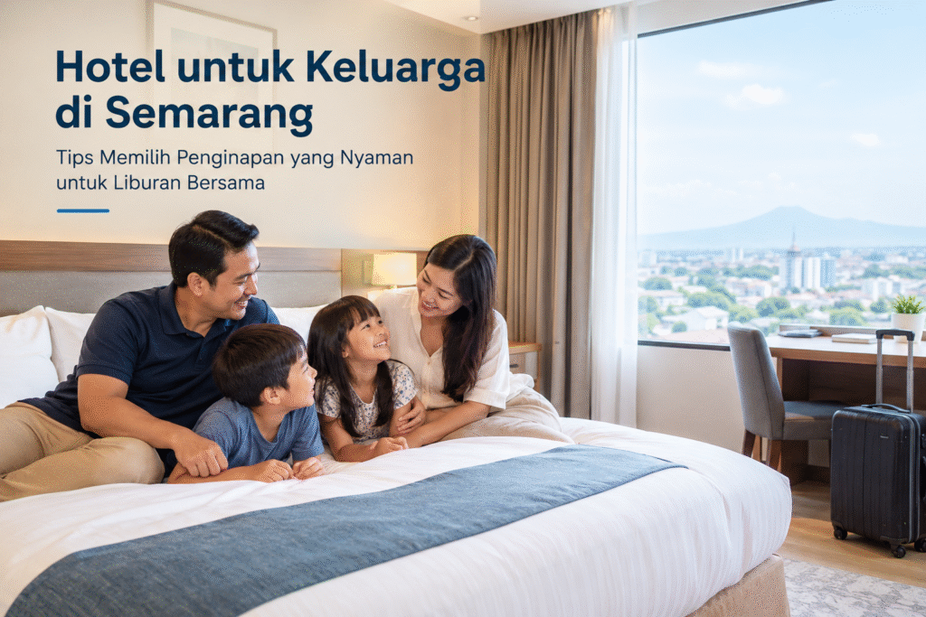 Hotel untuk keluarga di Semarang dengan kamar modern dan tempat tidur luas